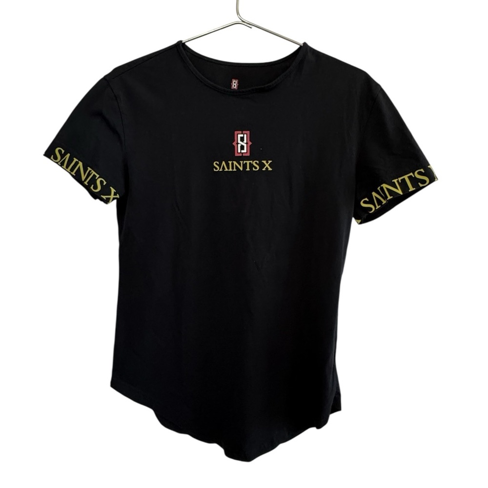 Saints X Streetwear Black High End Women’s S T-Shirt MINTY Elastane Blend
